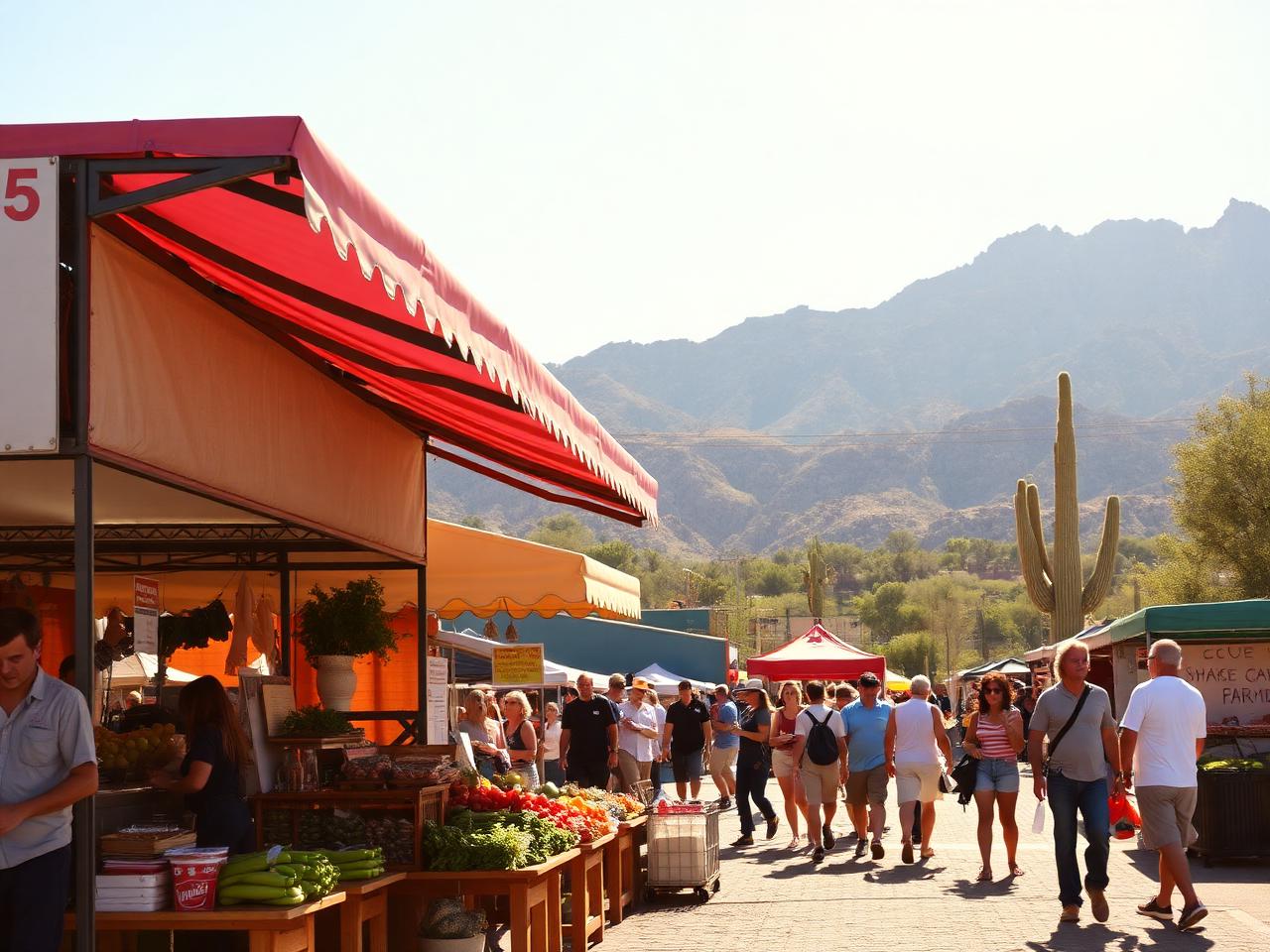 Tucson farmers market booth